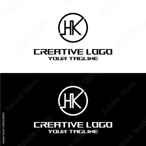 creative letter logo hk design vector