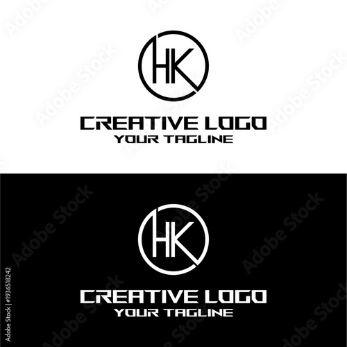 creative letter logo hk design vector