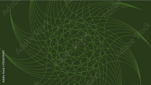 Abstract green background vector design featuring a nature pattern of morning dew drops on a spider web network with light lines and macro texture