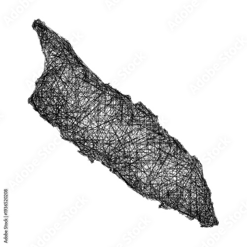 Sketch Aruba outline map design