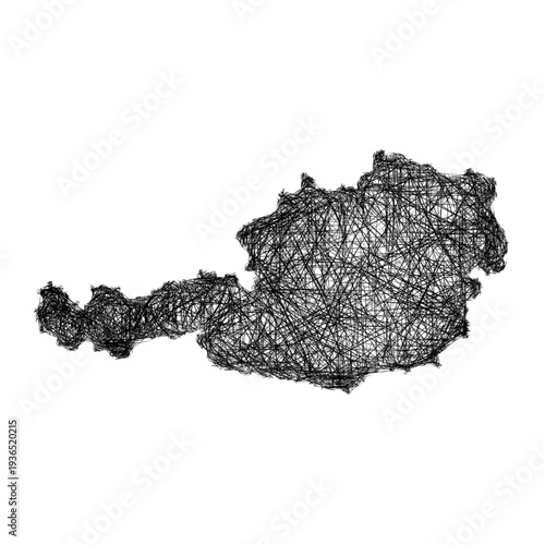 Sketch Austria outline map design