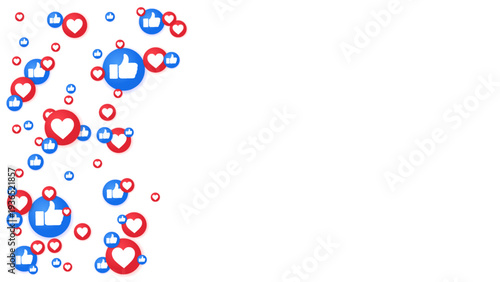 like and love social media background