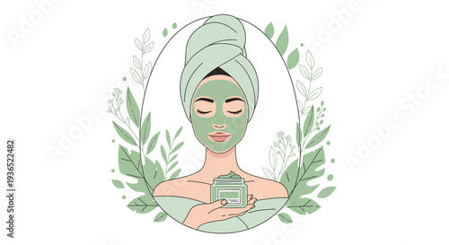 Facial Treatment Process - Skincare, Mask, Massage, and Rejuvenation