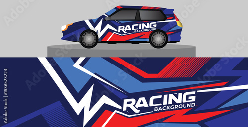  modern car wrap design, abstract car livery design, background for car wrap, racing pattern 