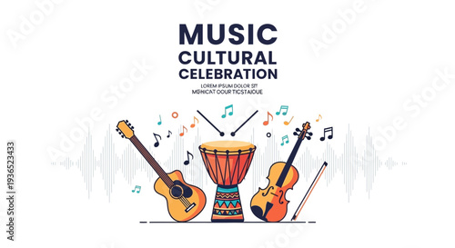 Set of music instruments vector