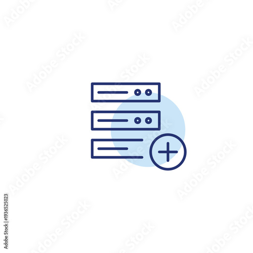 Storage expand, server capacity upgrade. Pixel perfect, editable stroke vector icon