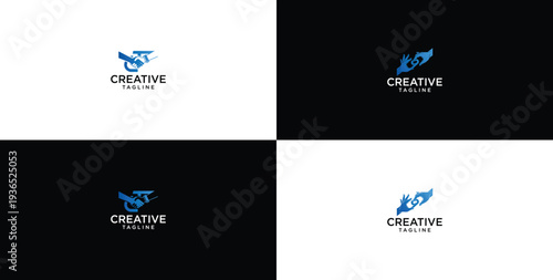 technology deal logo design template elements