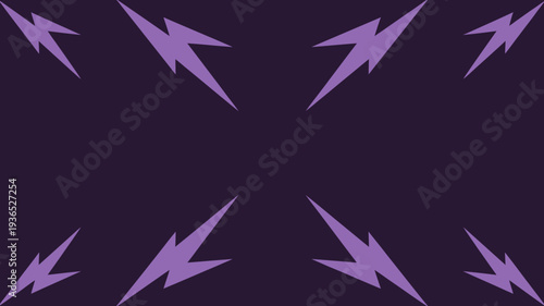 A repeating pattern showcases stylized purple lightning bolts scattered across a dark solid purple background creating a striking visual effect high quality professional detailed modern elegant