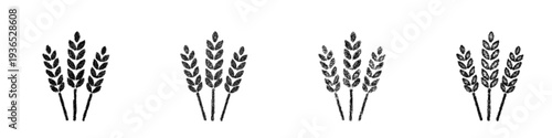 Sketch wheat icon design set
