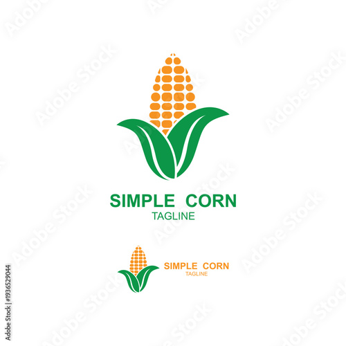 sweet corn logo icon vector. Agriculture corn vector icon logo design.