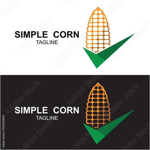sweet corn logo icon vector. Agriculture corn vector icon logo design.