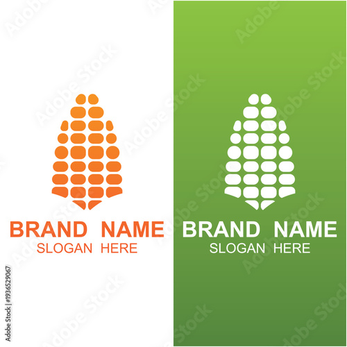sweet corn logo icon vector. Agriculture corn vector icon logo design.