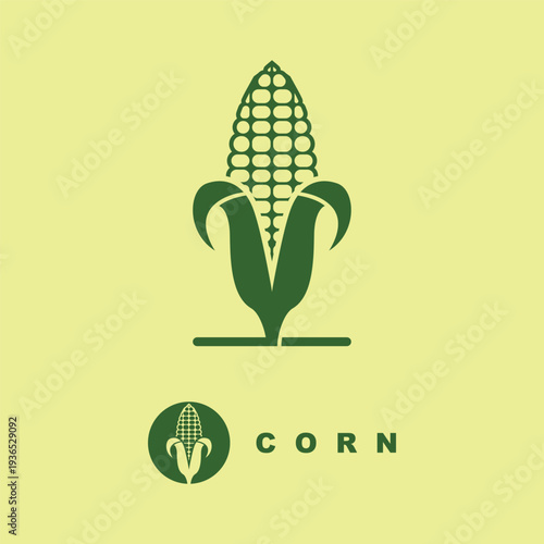 sweet corn logo icon vector. Agriculture corn vector icon logo design.