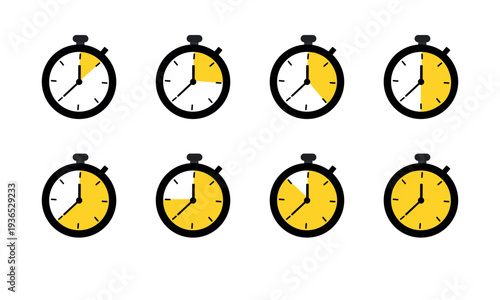 vector illustration of a stopwatch