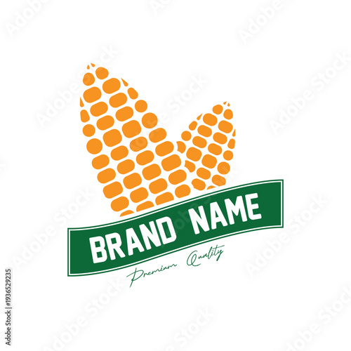 sweet corn logo icon vector. Agriculture corn vector icon logo design.
