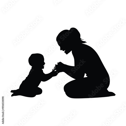 Tender moment between mother and baby in loving embrace