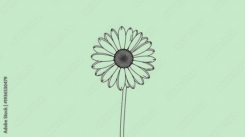 Abstract pink dandelion flower vector illustration with circular floral pattern and soft decorative leaves on a nature inspired background