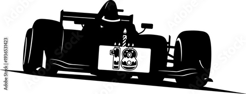 Vector racing car silhouette