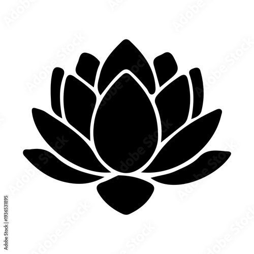Black Lotus Flower Icon
