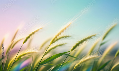Soft motion blur effect suggesting spring wind movement across pastel gradient background  Generative AI