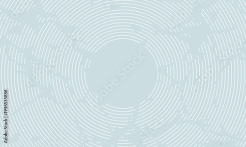 Obraz na plátně Minimalist circular abstract design with hand-drawn white wavy lines radiating outward on a soft blue background, creating a calm and modern visual style