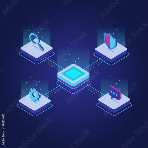 Isometric Agentic AI Orchestration Workflow with Autonomous Intelligent Agents and Data Connectivity