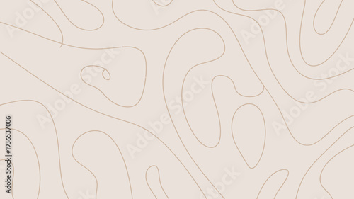 A minimalist abstract background features flowing organic lines in a muted orange hue against a soft creamy beige backdrop high quality professional detailed modern elegant stylish