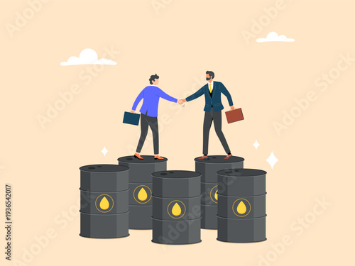 Joint ventures in the energy sector, trading partners agree to buy and sell oil