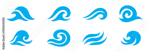 hand drawn doodle wind motion air blow swirl icon set