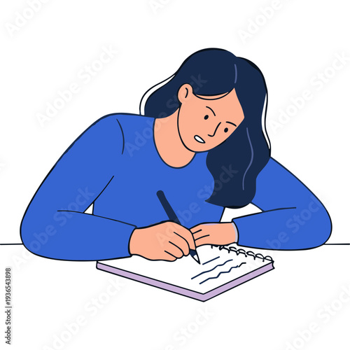 Students study with books and laptop  read and write together. Vector flat illustration of young people learning in education class  university or college library