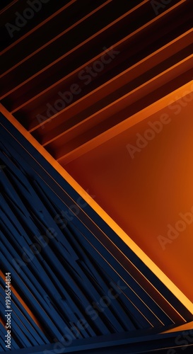 Abstract geometric background showing deep spatial rhythm through repeating structural lines and shadow patterns ,architectural ,infinite ,form