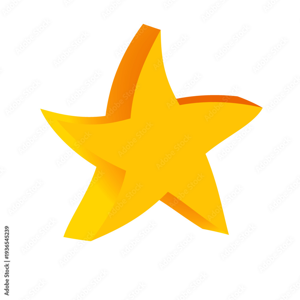 Obraz premium Abstract Geometric Star with 3D Effect Vector Design