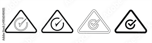RCM check mark icon, with a check in the middle of a triangle, the standard symbol for Australian electronic technology products