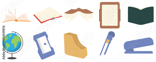 School and Office Supplies Icons