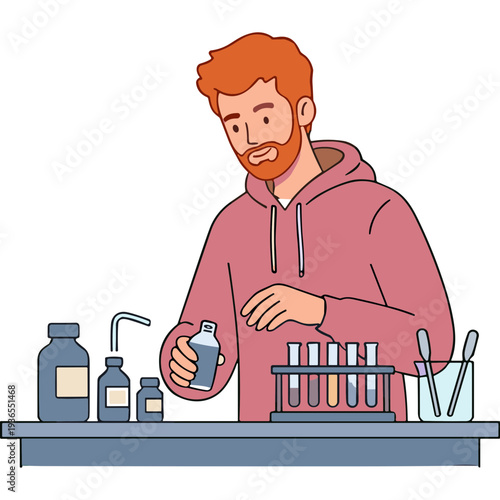 Students study with books and laptop  read and write together. Vector flat illustration of young people learning in education class  university or college library