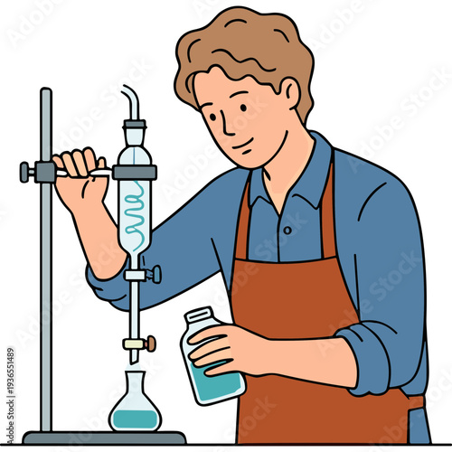 Students study with books and laptop  read and write together. Vector flat illustration of young people learning in education class  university or college library