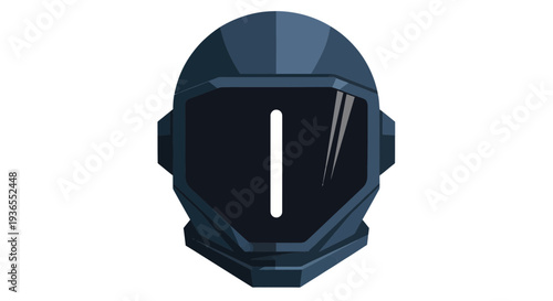 Futuristic astronaut helmet with visor, sci-fi space exploration concept