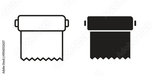 Aluminum foil icon. filled flat sign for mobile concept. glyph and line symbols