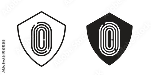 Biometric security icon. filled flat sign for mobile concept. glyph and line symbols