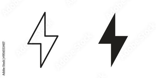 Bolt icon. filled flat sign for mobile concept. glyph and line symbols