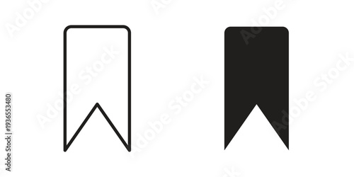 Bookmark icon. filled flat sign for mobile concept. glyph and line symbols