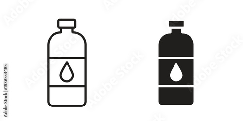 Bottle icon. filled flat sign for mobile concept. glyph and line symbols