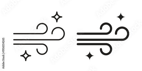 Clean Air icon. filled flat sign for mobile concept. glyph and line symbols