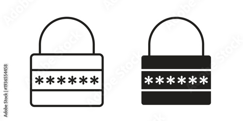 Code lock icon. filled flat sign for mobile concept. glyph and line symbols