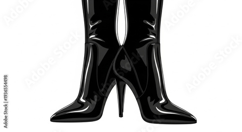 Black Leather Boots with Laces.