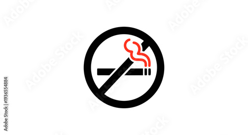 A no smoking sign with a cigarette crossed out in a circle