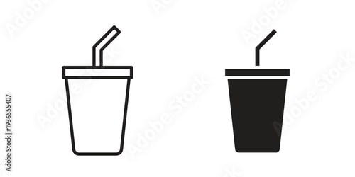 Drink icon. filled flat sign for mobile concept. glyph and line symbols