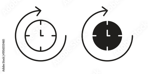 Duration icon. filled flat sign for mobile concept. glyph and line symbols