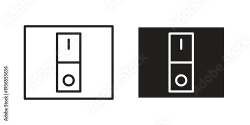Electric switch icon. filled flat sign for mobile concept. glyph and line symbols