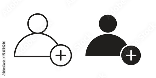 Follower icon. filled flat sign for mobile concept. glyph and line symbols